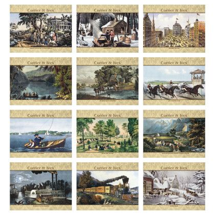 Custom Currier & Ives - Spiral - Months Custom Currier & Ives - Spiral - Months