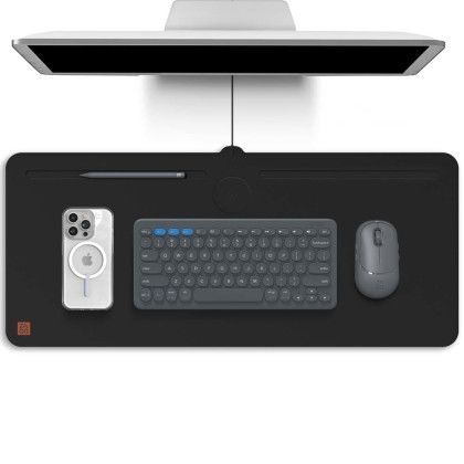 Custom Zagg Desk Mat with Wireless Charging - In Use
