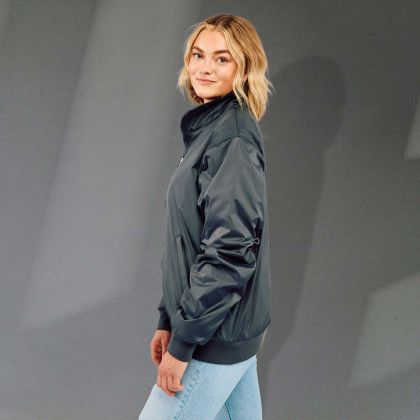 Custom Gender Neutral BELFORD Eco Fleece Lined Full Zip Bomber Jacket - Black - Side Custom Gender Neutral BELFORD Eco Fleece Lined Full Zip Bomber Jacket - Black - Side