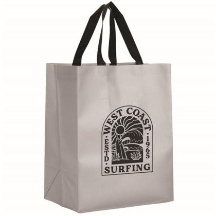 Custom On The Go Foil Lined Tote - Gray Custom On The Go Foil Lined Tote - Gray