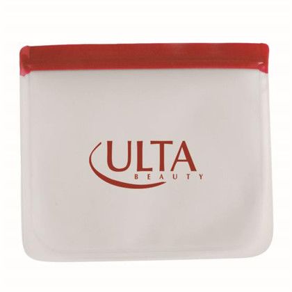 Custom PEVA Reusable Zip Lock Storage Bag - Red