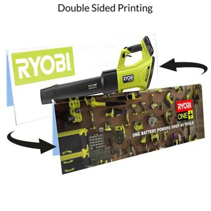 Custom 5.5" x 2" Plastic Table Tent Sign