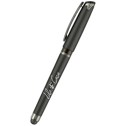 Custom Compass Ultra Stylus Gel Pen - Charcoal Gray