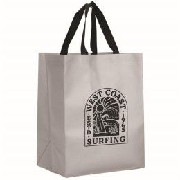 Custom On The Go Foil Lined Tote - Gray 