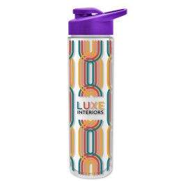 The Chiller Custom Full Color Wrap - 16 Oz. Insulated Bottle with Drink Thru Lid - Violet