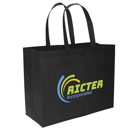 Custom Non-Woven Value Budget Tote - ColorVista Imprint - Black