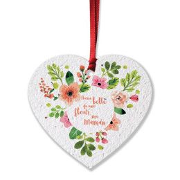Custom Heart Shaped Seed Paper Product Tag - White