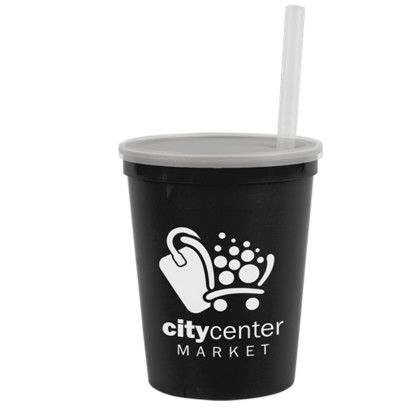 Custom 16 oz. Take-Out Sipper - Black