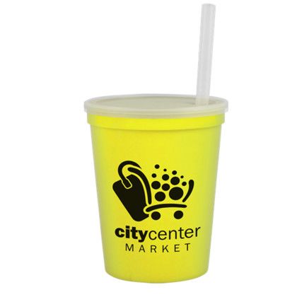 Custom 16 oz. Take-Out Sipper - Yellow