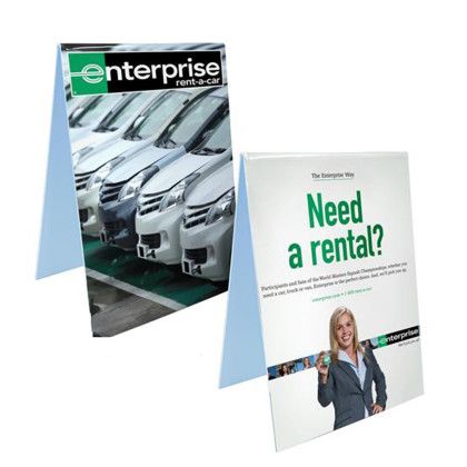 Custom 5" x 7" Plastic Table Tent Sign - Double-Sided Printing Custom 5" x 7" Plastic Table Tent Sign - Double-Sided Printing