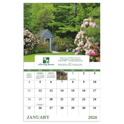 Custom Garden Walk - Window Calendar - Month page