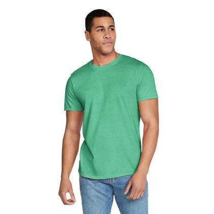 Custom Gildan Softstyle T-shirt - HEATHER IRISH GREEN 