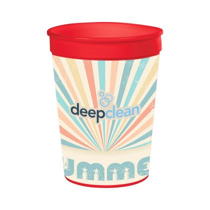 Red 12 oz Full Color Big Game Stadium Cup