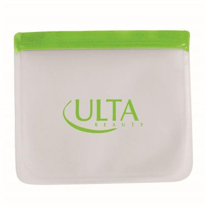 Custom PEVA Reusable Zip Lock Storage Bag - Lime Green