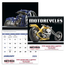 Custom Motorcycles - Spiral Calendar