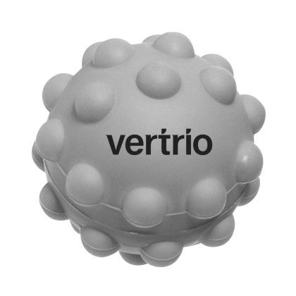 Custom Push Pop Stress Ball - Gray
