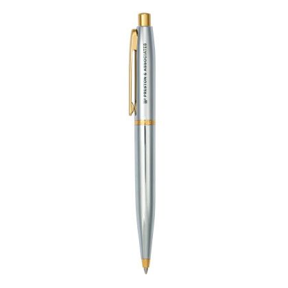 Custom Sheaffer VFM Polished Chrome with Gold Roller Ball Pen