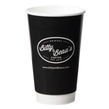 Custom 8 oz White Double Wall Disposable Paper Cup