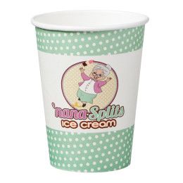 Custom 12 oz White Single Wall Squat Disposable Paper Cup