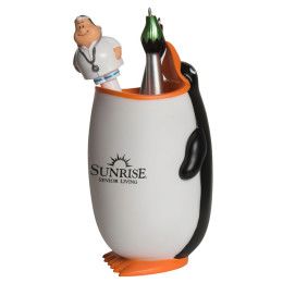 Penguin Pen Holder with Custom Logo Penguin Pen Holder with Custom Logo