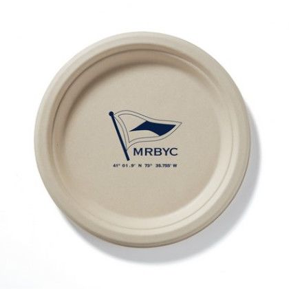 Custom 10"D Compostable Kraft Paper Plates