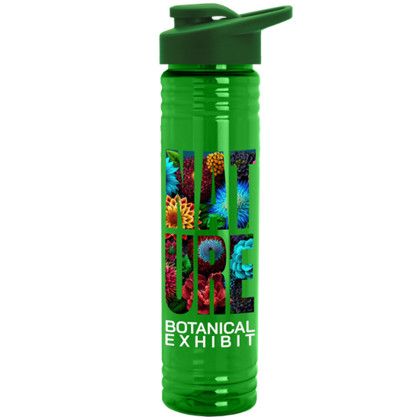 Custom 32 Oz. Adventure Bottle With Drink-Thru Lid - Made With Tritan ReNew - Digital - Transparent Green