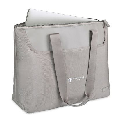 Custom Travis & Wells Lennox Laptop Tote - Taupe - Main Compartment Storage