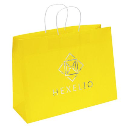 Brite Vogue Shopping Bag 16 x 12 - Foil Print - Yellow