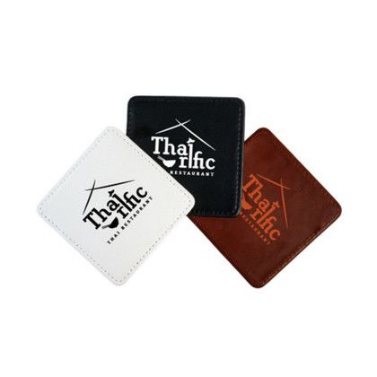 Custom Faux Leather Coaster Square - All Colors