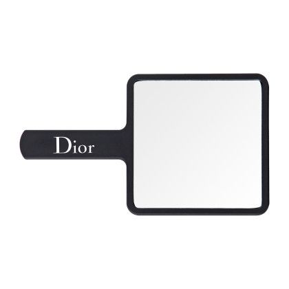 Custom Rubberized Mini Handheld Mirror - Black