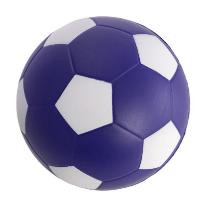 Soccer Ball Squeezies Stress Reliever with Imprint - Purple