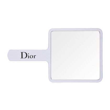 Custom Rubberized Mini Handheld Mirror - White