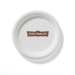 Custom 6 3/4"D Compostable White Paper Plates