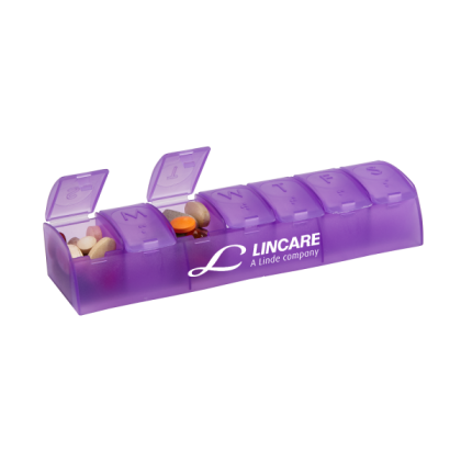 Custom Quick Care 7-Day Med Minder - Translucent Purple