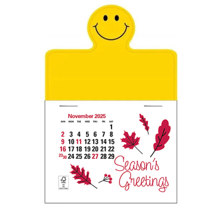 Press-N-Stick Custom Logo Calendar - Happy Face