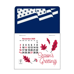 Custom Imprint Press-N-Stick Calendar Wholesale - American Flag