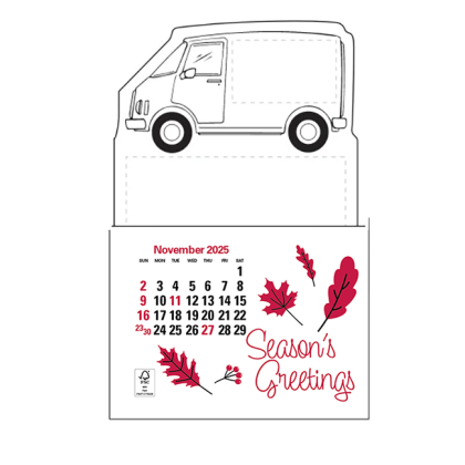 Promotional Press-N-Stick Calendar - Van