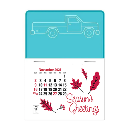 Promo Press-N-Stick Calendar - Pick-Up Truck