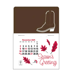 Press-N-Stick Calendar - Cowboy Boot with Logo