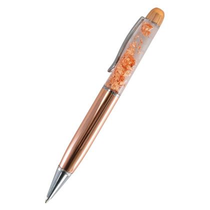 Custom Floating Dust Ballpoint Pen - Copper Dust