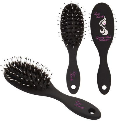Custom Soft Feel Hair Brush - Black
