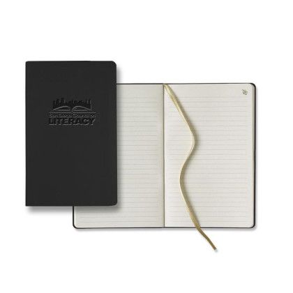 Custom Appeel Slim Medio Lined Apple Page Journal - Black