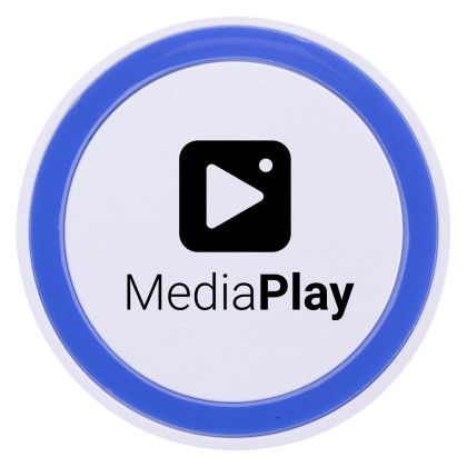 Custom Wireless Phone Charging Pad 2.0 - 15W - White/Blue