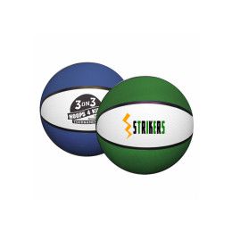 Custom 29 1/2" Full-Size Rubber Basketball Colors - Multiple Color Imprint for Added Fee