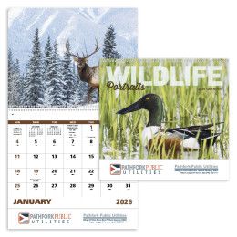 Custom Wildlife Portraits Spiral Calendar | Promotional Wall Calendars