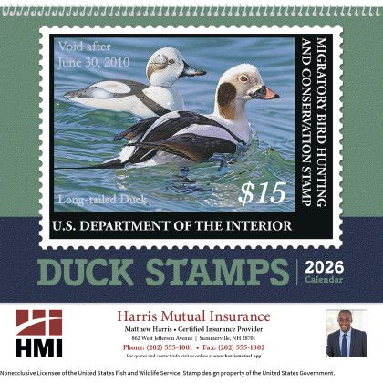 Custom Premium Appointment Calendar Duck Stamp - Cover