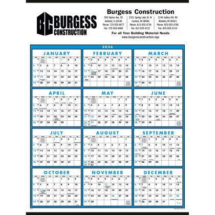 Span-A-Year Non-Laminated Calendar  Promotion
