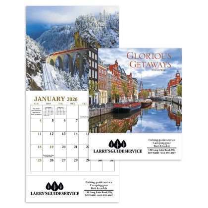 12-Month Mini Calendar - Glorious Getaways