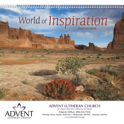 Premium Custom Calendar - World of Inspiration Months Cover Premium Custom Calendar - World of Inspiration Months Cover