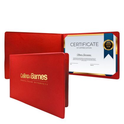 Custom Diploma Holder Economy Landscape - Red Custom Diploma Holder Economy Landscape - Red